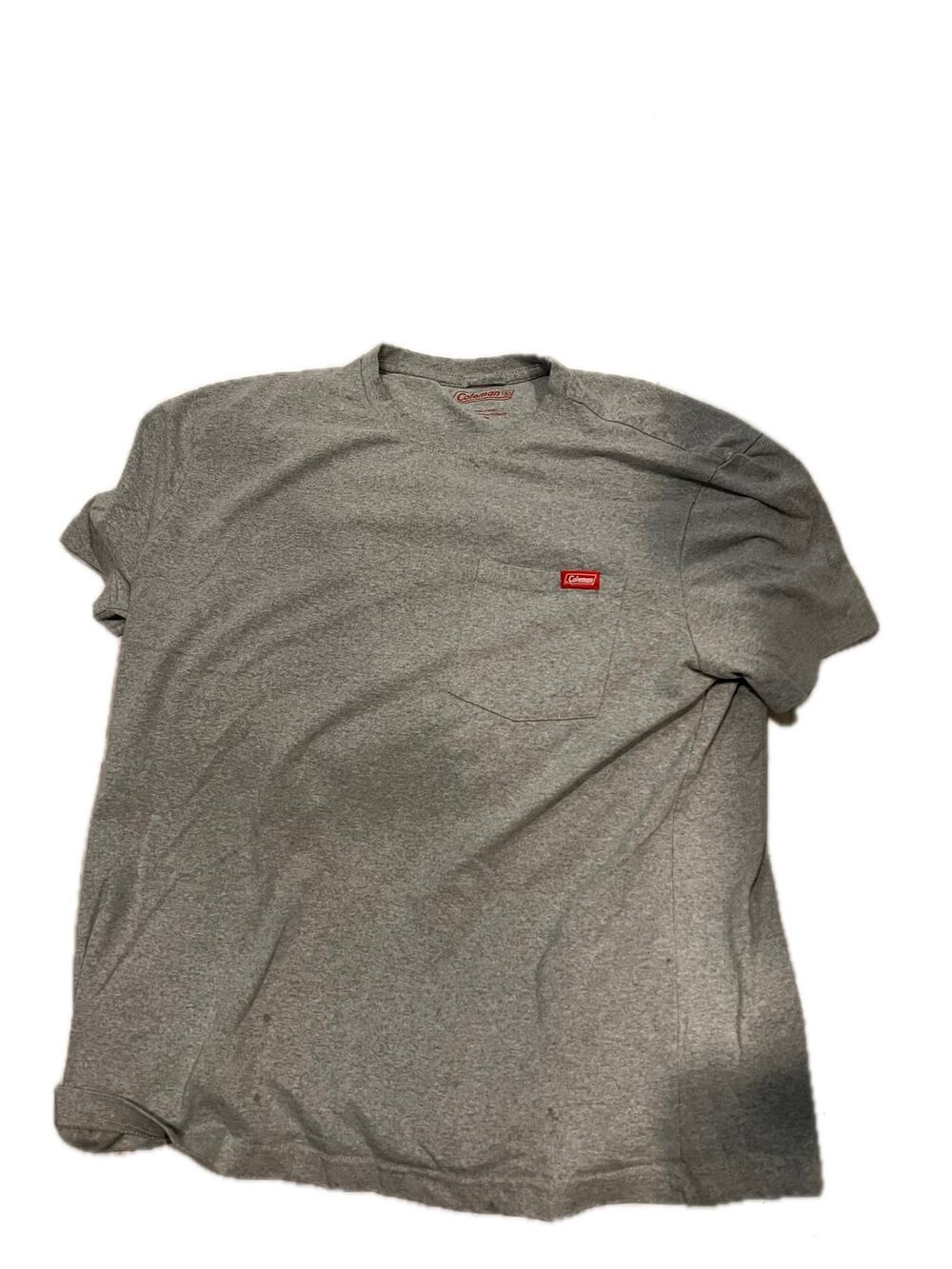 Coleman Pocket Gray Tee Shirt Mens Medium